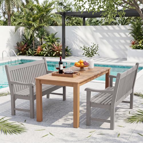 2 Person Outdoor Bench with 700 Lbs Weight Capacity