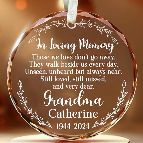 2025 Personalized Memorial Hanging Glass Ornament