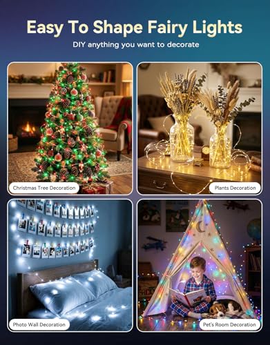 2Pack 34 Colors Changing Fairy Lights Battery Operated with Remote