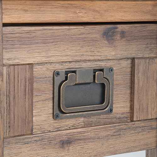 Monroe 14" Wide Solid Wood Rectangular End Table in Brown
