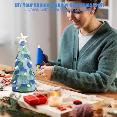 Christmas Tree DIY Kit Sea Glass Pieces for DIY Crafts Christmas Craft DIY Christmas Tree Lights Lamp Christmas Ornament Crafts