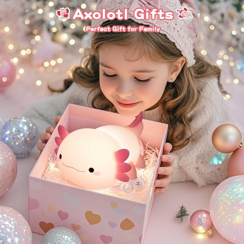 Pink Axolotl Lamp