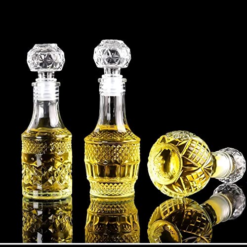 AlifordGlass Mini Glass Bottles with 6 Different Shapes Can be Used for Self (6 Count)