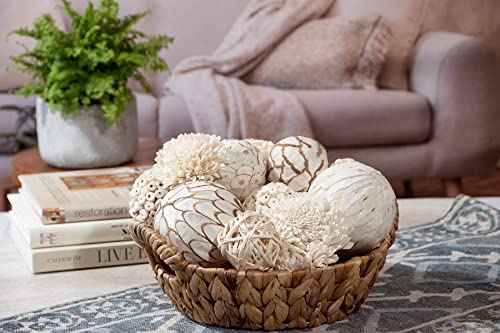 Large Decorative Balls Bowl Filler Decor Orbs White & Cream