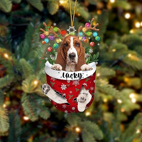 Basset Hound Dog Christmas Ornament