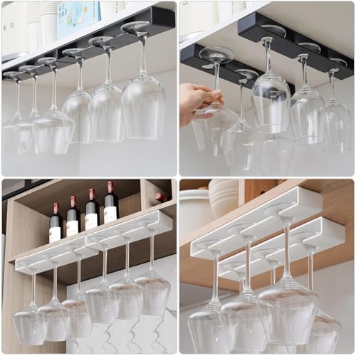 2Pack Wine Glass Holder Under Cabinet Shelf (2 Count)
