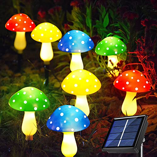 8 Pack Solar Mushroom Lights for Garden Decor (8 Count)