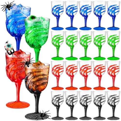 24 Pcs 12 oz Halloween Skeleton Hand Goblets