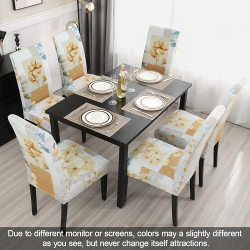Pattern Chair Covers for Dining Room Set of 4