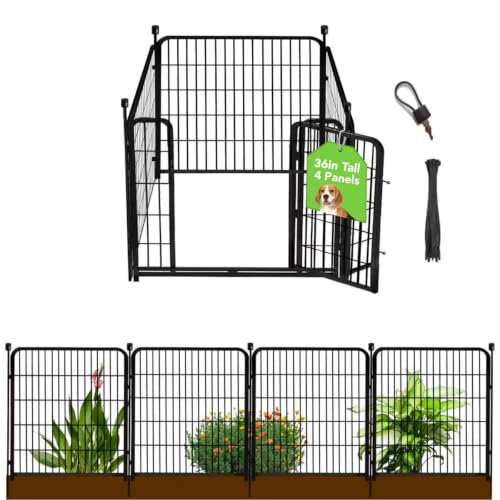 Garden Fence with Gate 36 in (4 Count)