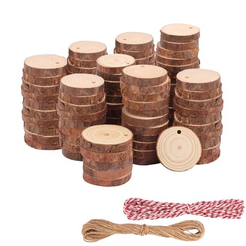 120 PCS 2 2.4 Inch Unfinished Wood Slices (120 Count)