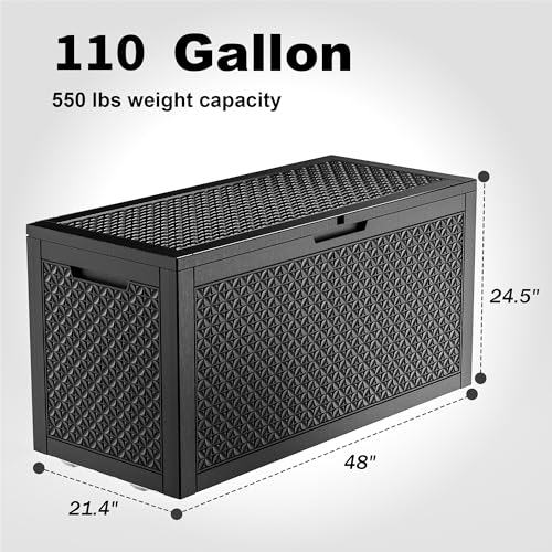 110 Gallon Resin Deck Box