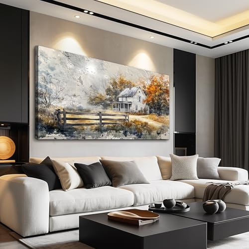 Canvas Wall Art For Living Room Bedroom Wall Decor Home Office Dining Room Abstract Ink Landscape Painting Painting Room Hallway Prints Retro style Artwork Picture Wall Decoration 20x40 In
