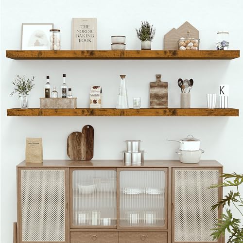 Deep Floating Shelves 72x12” Set of 1
