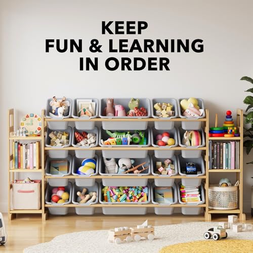 Toy Storage Organizer with 6 Shelves and 20 Bins