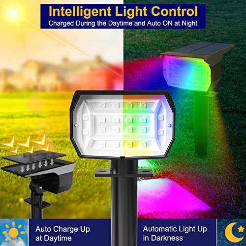 Solar Spot Lights Outdoor Color Changing (2 Count)