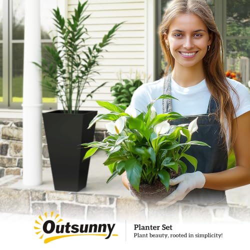 28 in Tall Planters for Outdoor Plants (3 Count)