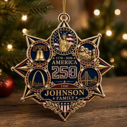 Custom America 250 Ornament