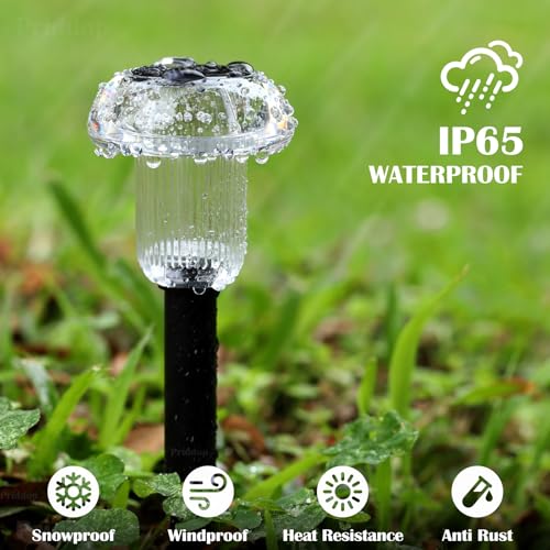 8 Pack Solar Pathway Lights Outdoor Waterproof 6000K Cool White LED (8 Count)