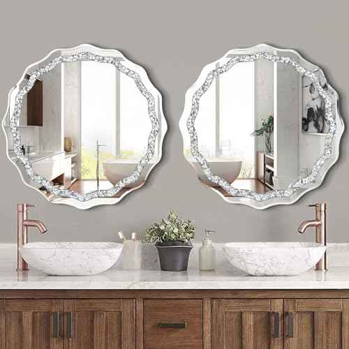 31.5x31.5 Inch Frameless Round Wall Mirror for Bathroom Sink