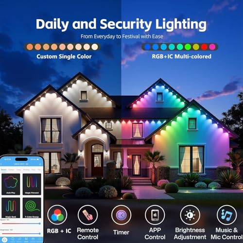 300FT Permanent Outdoor Lights for House