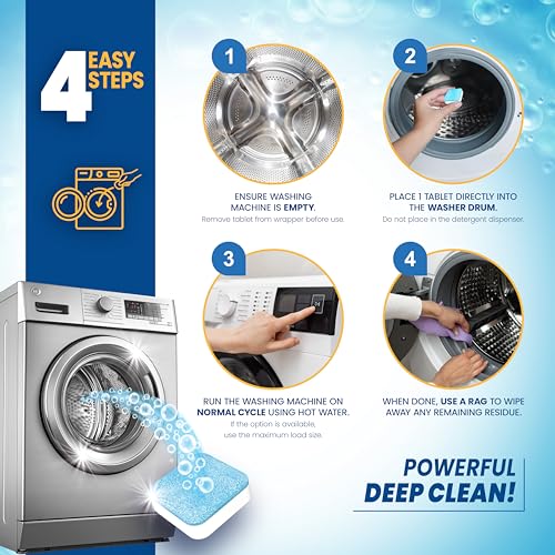 Washing Machine Cleaner Tablets 24 Pack (24 Count)