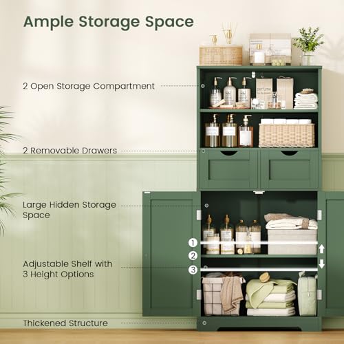 Bathroom Storage Cabinet with Adjustable Shelf