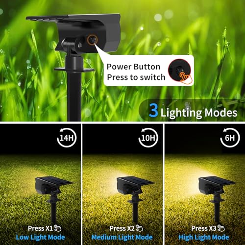 Solar Spot Lights Outdoor 2 Pack (2 Count)