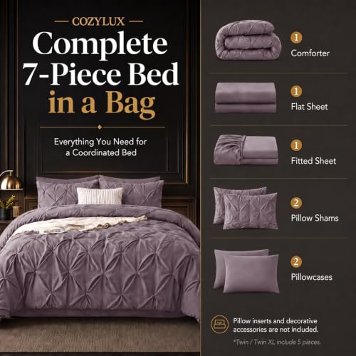 Full Size Comforter Sets Grayish Purple