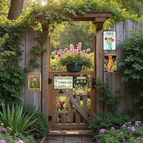 Funny Garden Decor Metal Signs For Outside Gardening Gifts For Women Patio Accessories For Outside Gardening Because Murder Is Wrong Sign Backyard Decorations Porch Tin Signs And Decor Outdoor 8x12 In