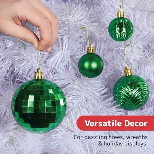 36 Pieces Green Christmas Ornaments Set