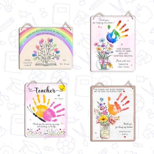 DIY Butterfly Handprints Craft Sign Gift for Daycare PreK Preschool Kindergarten Teacher
