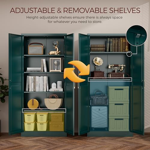 71" Tall Metal Kitchen Pantry Cabinet