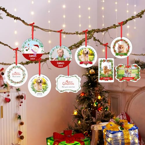 Personalized Dog Photo Christmas Ornaments 2026