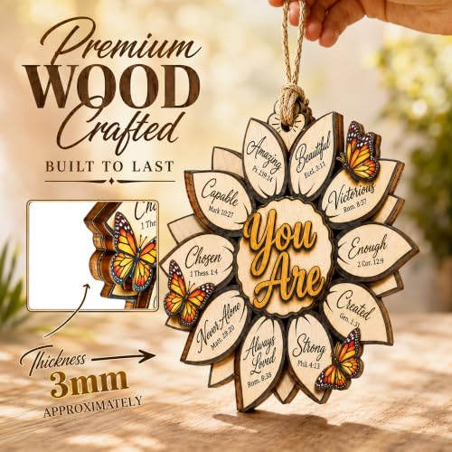 Religious Sunflower Christmas Ornament 2026