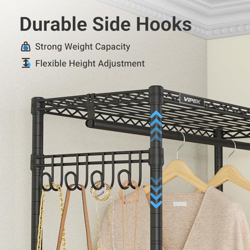 R2 Mini Rolling Clothes Rack Portable Closet for Hanging Clothes
