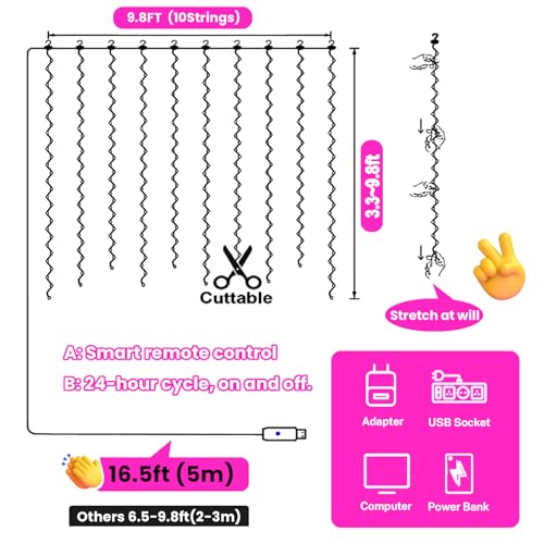 300LED Fairy Curtain Lights (9.8 Foot)