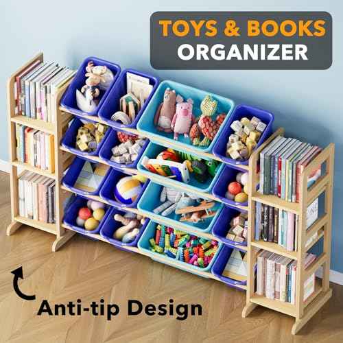 Toy Storage Organizer With 6 Shelves And 16 Bins (6 Count)