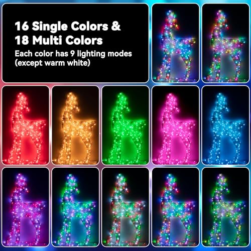 130FT Color Changing Led Fairy Lights Plug in with Remote