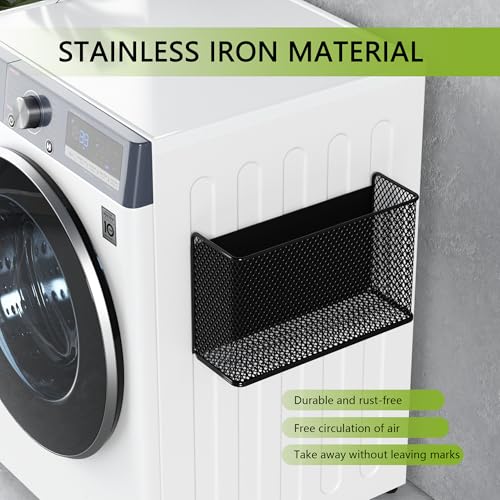 Magnetic Shelf Fridge Basket Bin for Whiteboard Washer Dryer Locker Cabinet