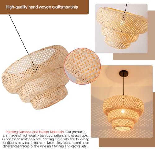18.5" Bamboo Pendant Light