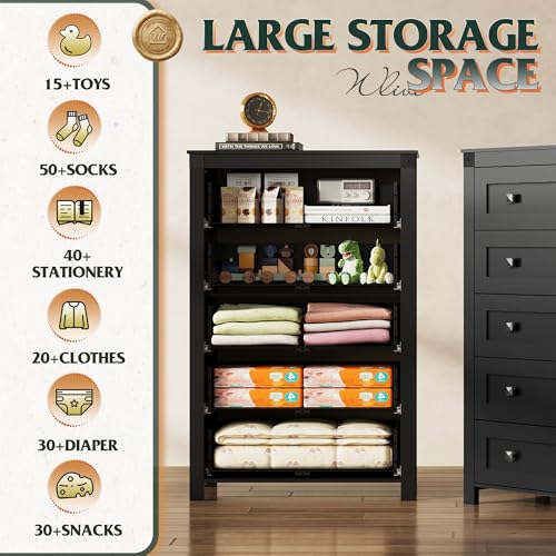 Farmhouse Black Dresser for Bedroom