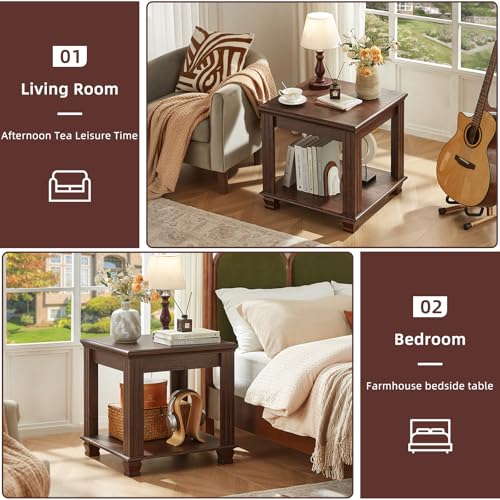 Farmhouse End Tables for Living Room