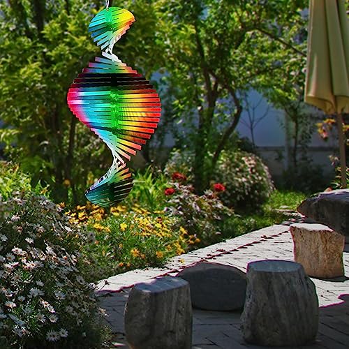 Wind Spinner Rainbow Wave Wind Spinners for Yard and Garden