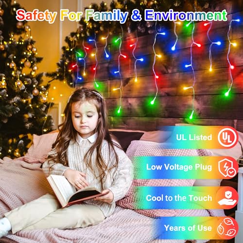 504 LED 50FT Christmas Icicle Lights