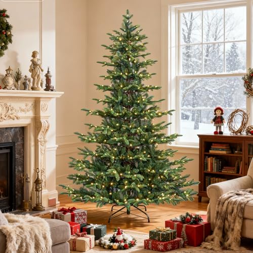7.5 ft Prelit Sparse Christmas Tree with Realistic PE Foliage