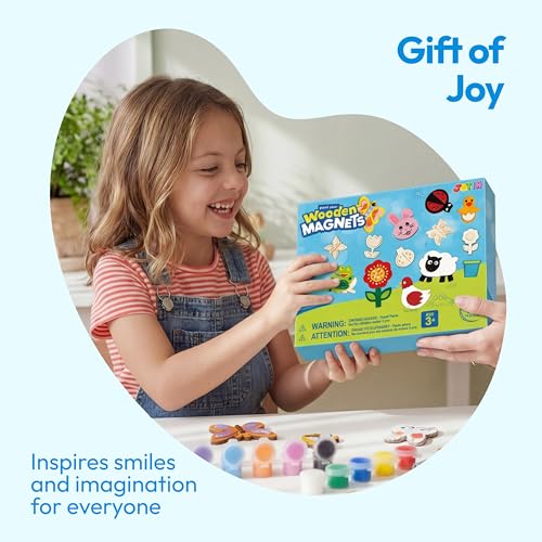 12 Wooden Magnet Painting Kit (12 Count)