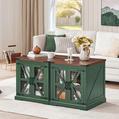 24'' End Table with Charger for Living Room