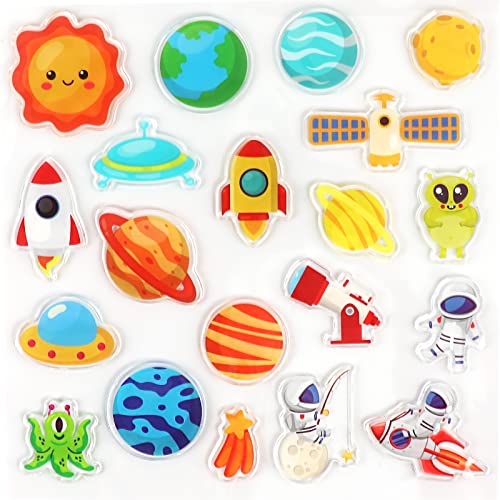 20 PCS Truck Thick Window Gel Clings for Kids Toddlers (20 Count)