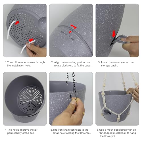 Self Watering Hanging Planters 10 inch (2 Count)